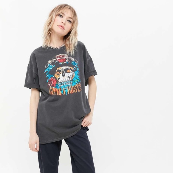Urban Outfitters Tops - Charcoal Guns and Roses Tee